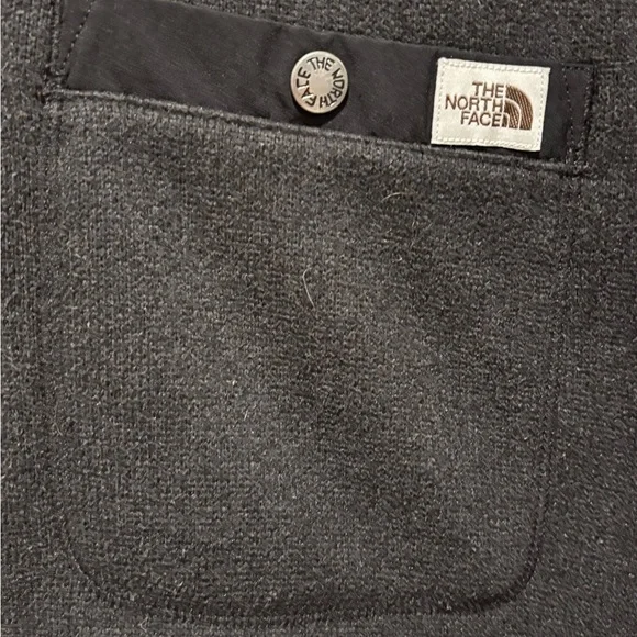 The North Face Black Zip Up Sweater with High Collar - Large - Picture 2 of 5